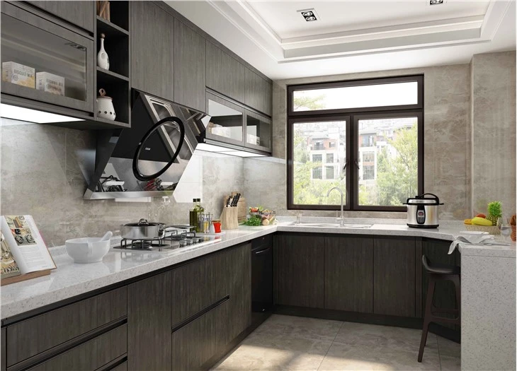 Melamine Textured Kitchen Cabinets
